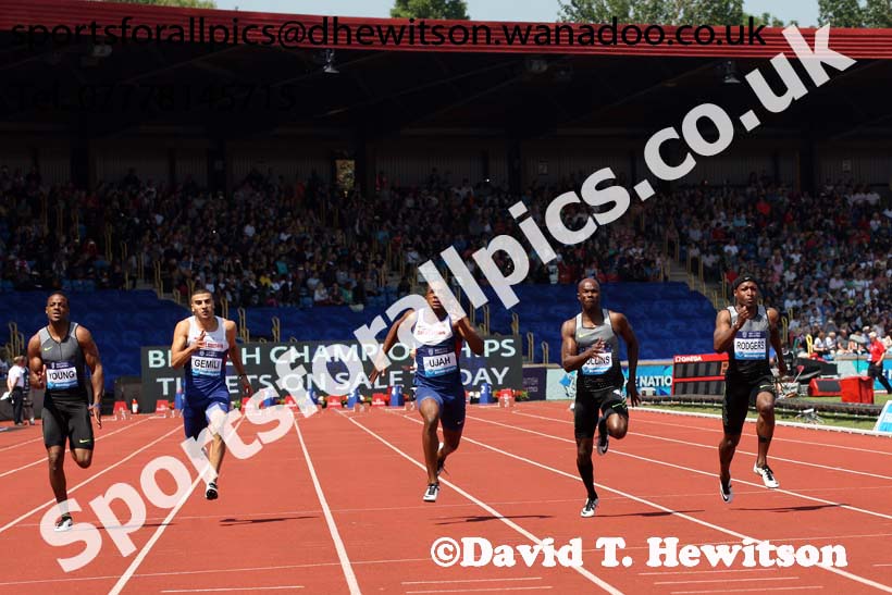 Mens 100 metres, IAAF Diamond League, Birmingham. Photo: David T. Hewitson/Sports for All Pics
